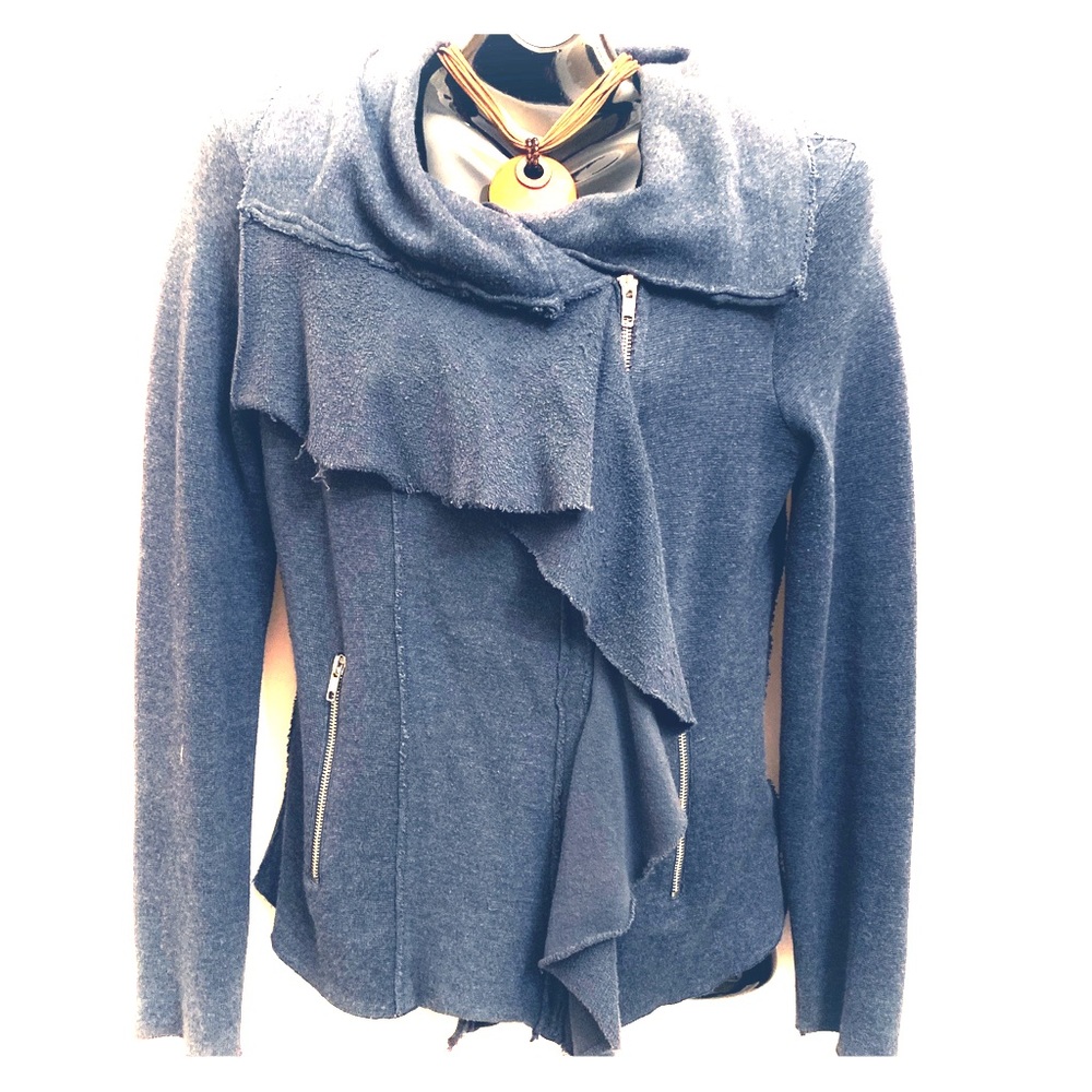 Free people Navy Grey Jacket